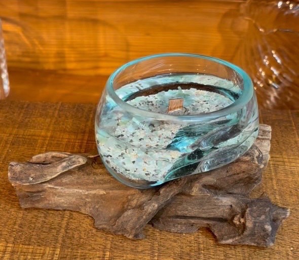 波の調べ - 流木と海のキャンドル